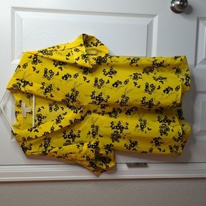 MICHAEL Michael Kors short sleeved shirt yellow and black size XL